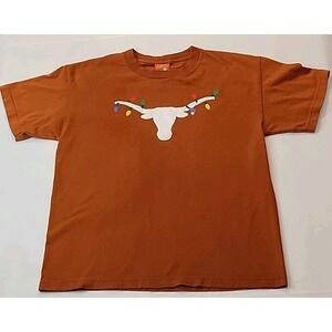 Coopers Collection Texas Longhorns Tshirt W/Christmas Lights Youth XL
